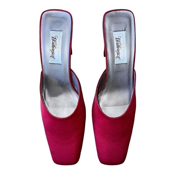 Worthington Red Fabric Square Toe Heels Womens Size 10 NEW - Picture 3 of 11